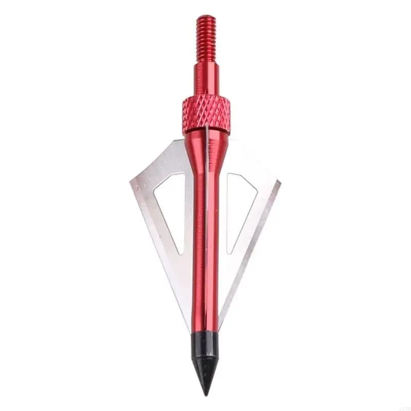 12pcs Durable Broadheads 100 Grain 3 Fixed Blade Points Tips for Compound Recurve Bow-