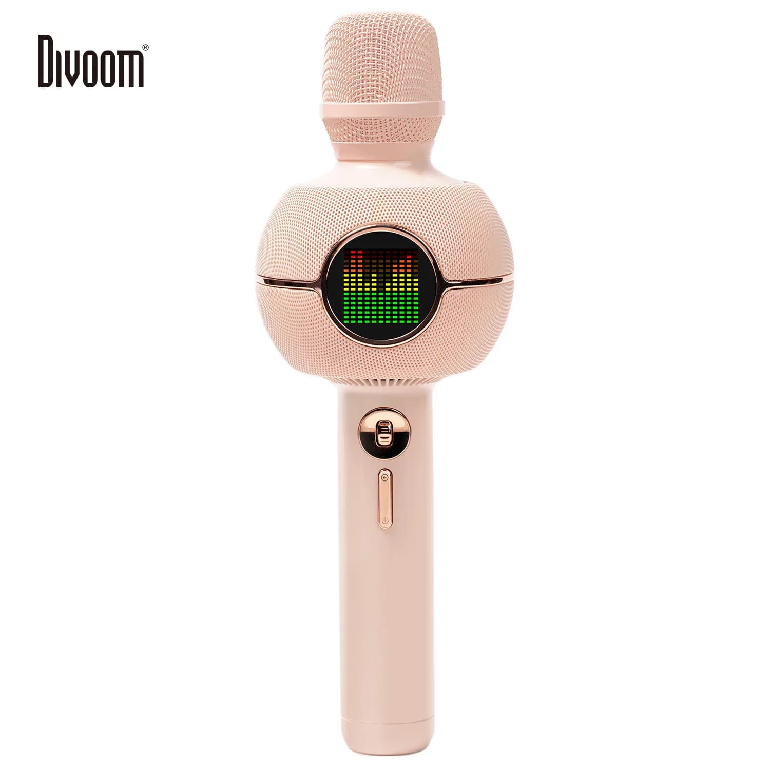 Karaoke Wireless Divoom StarSpark Microphone with RGB Lights, Bluetooth Speaker, Eco Effect, Gift for Party and Children