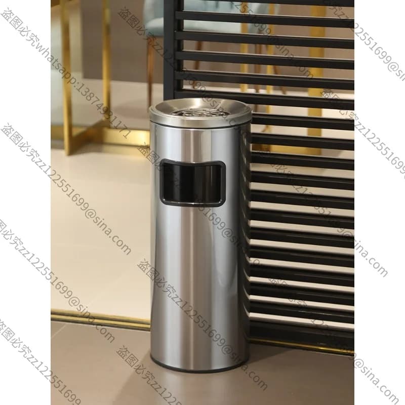 Adatto per pattumiera per lobby dell'hotel in acciaio inossidabile, estintore per fumi bancarie con posacenere per area di fumo all'aperto