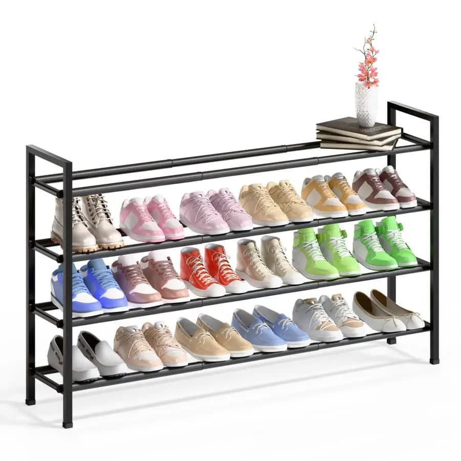 4 Level Expandable Shoe for Wardrobe, Adjustable Shoe for Entrance, Organizer for 2024 Shoes Paia, Scaffale Shoe Large 2024