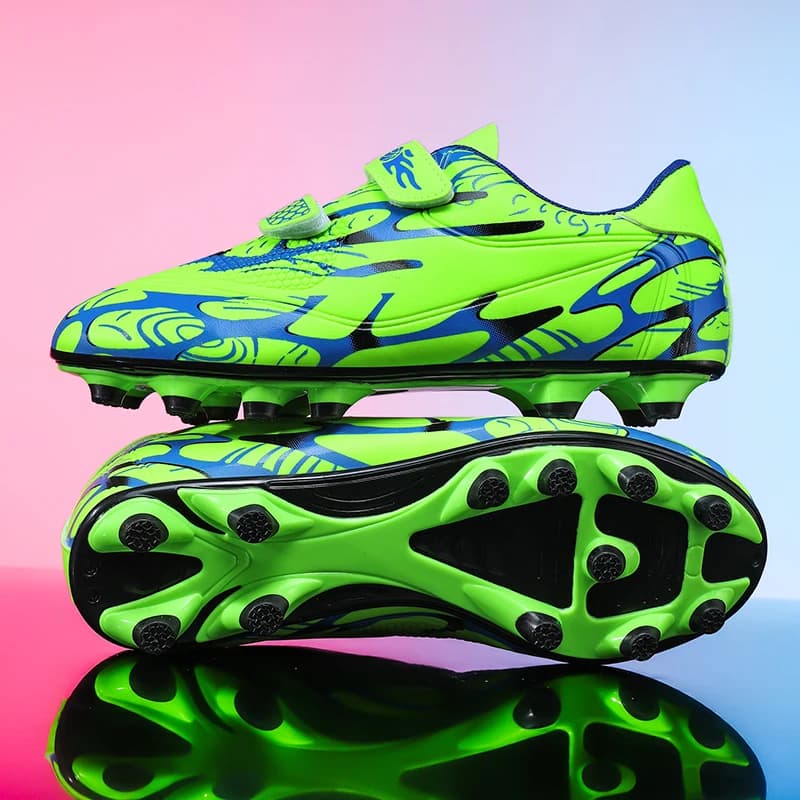 Scarpe da Calcio per Bambini, Traspiranti, Antiscivolo, Sneakers per Futsal, Scarpe da Calcio con Supporto alla Caviglia per Erba e Outdoor
