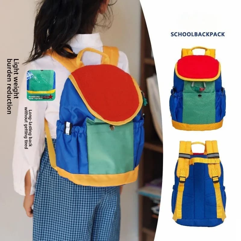 Zaini per bambini Zaino per protezione della colonna vertebrale resistente all'usura e allo sporco Borse da scuola per asilo leggere che riducono il carico