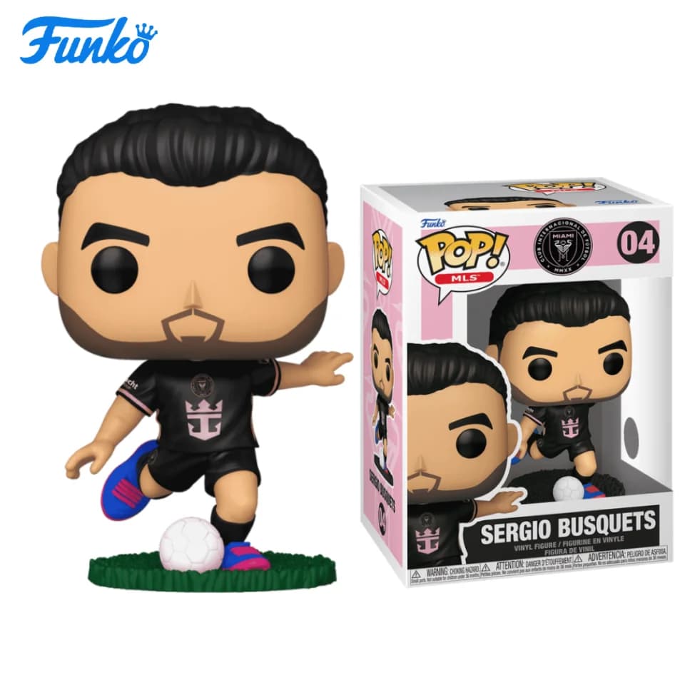 Funko Pop Major League Soccer: Inter Miami - Sergio Busquets (Divisa da Trasferta) - Regalo di Capodanno - Regali di Natale, Capodanno e compleanno per amici e familiari, Decorazione a tema pop culture, Regalo di compleanno, Oggetti da collezione a tema fumetti, Merchandise ufficialmente licenziato, Oggetti da collezione premium, Oggetti da collezione a tema fumetti, Regali geek, Oggetti da collezione