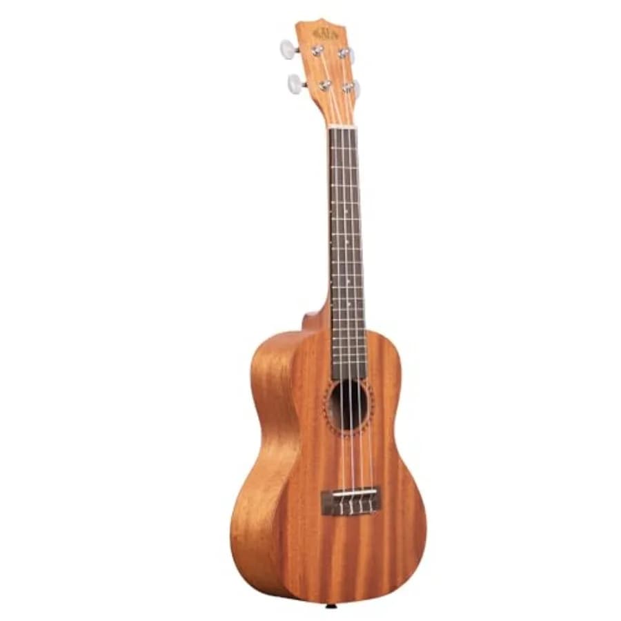 Concert ukulele for all ages and skill levels, satin mahogany body with rosewood fingerboard, 24-inch, aqua-tinted Aquila Super