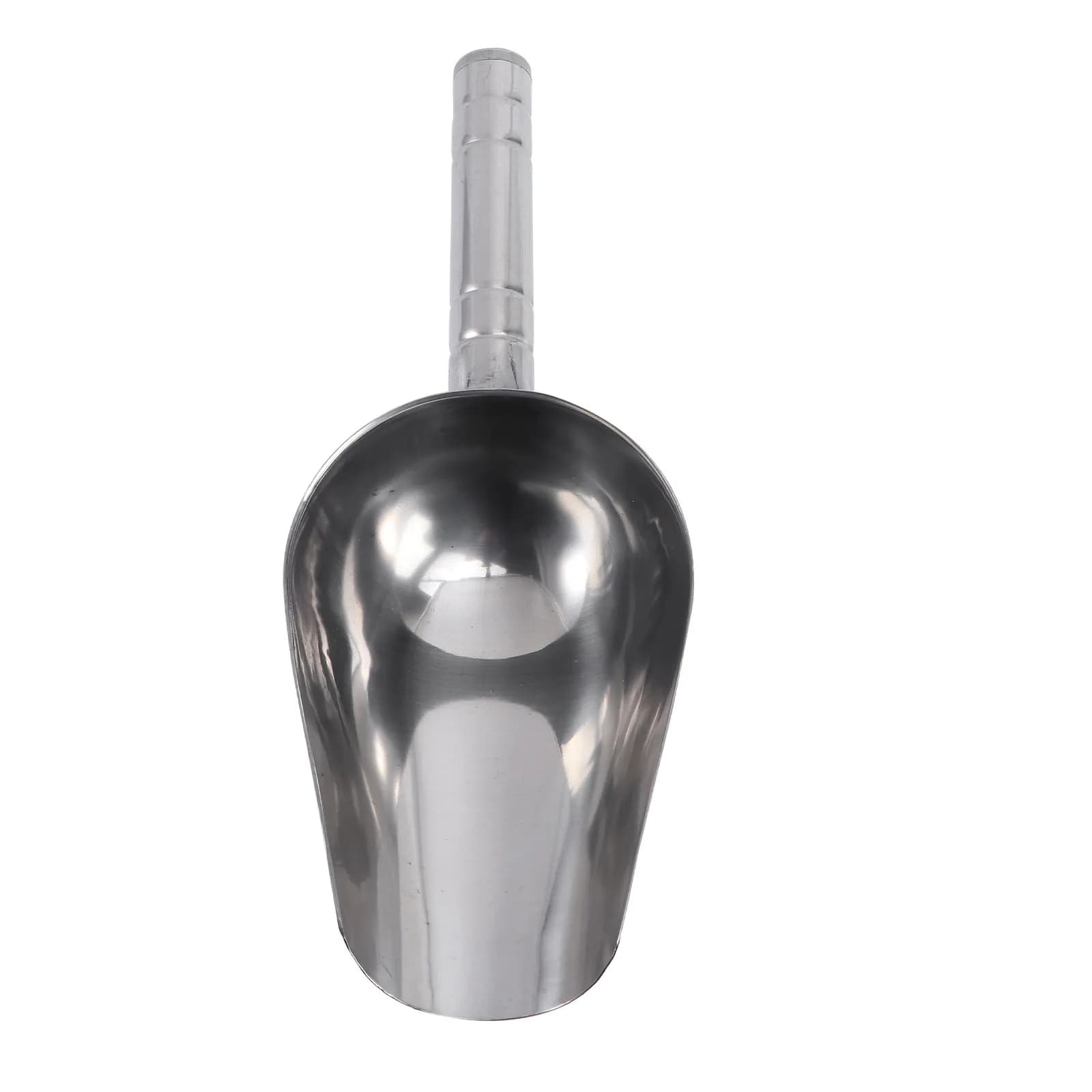 Paletta per Cibo per Animali in Acciaio Inox, Argento, 21x8.5x5cm, Robusta e Arrotondata per Alimenti Secchi, Caramelle, Noci, Ingredienti da Forno