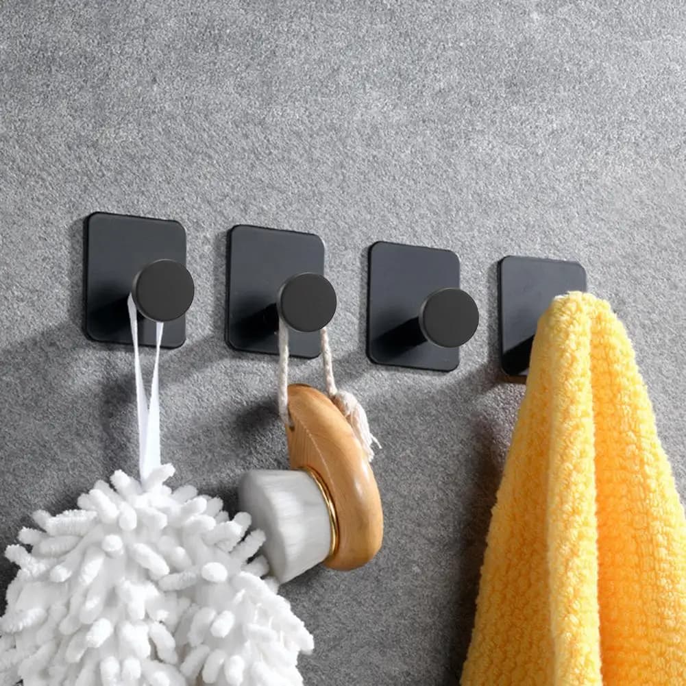 4 pieces elegant wall hook Versatile self-adhesive hooks bathroom shower organizer for towels robes clothes