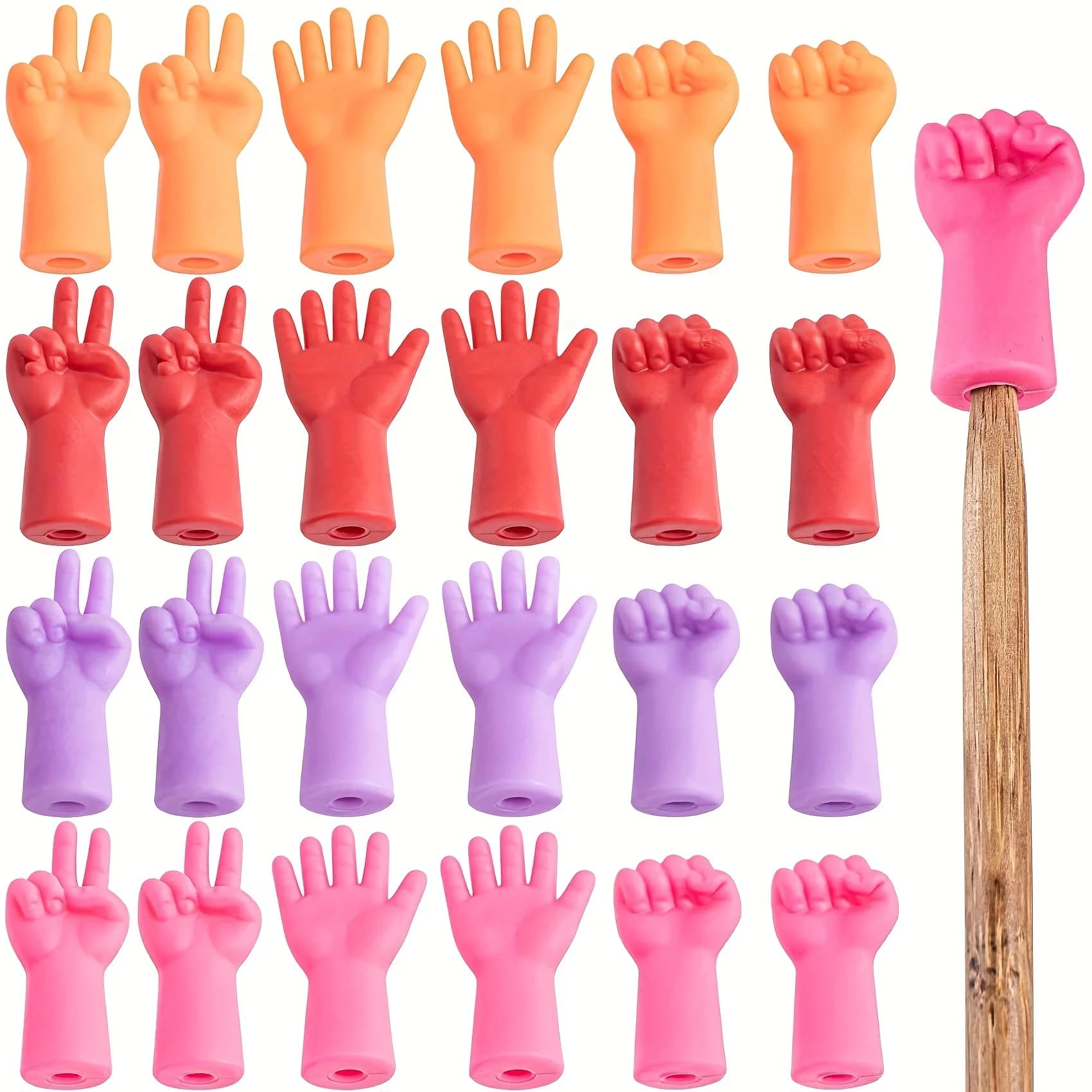 Set di 6 Protezioni per Punte di Ferri da Maglia, Morbidi Fermagli in Silicone per Punte di Ferri, 4 Colori, Accessori per Lavori a Maglia e Cucito Fai-da-Te