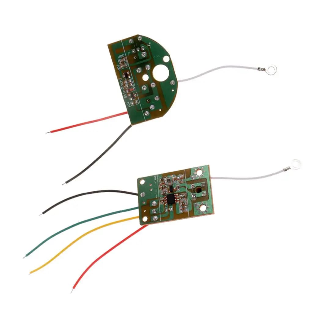 Modulo di Controllo Remoto RC, Scheda Ricevitore e Trasmettitore in Metallo 27MHZ 2CH per Accessori Auto e Camion RC Fai-da-Te