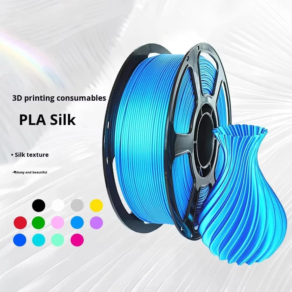 Silk Single Color 3D Printing Consumables PLA Silk 1KG 3D Printer Monochrome Silk Blue 3Ds Filament