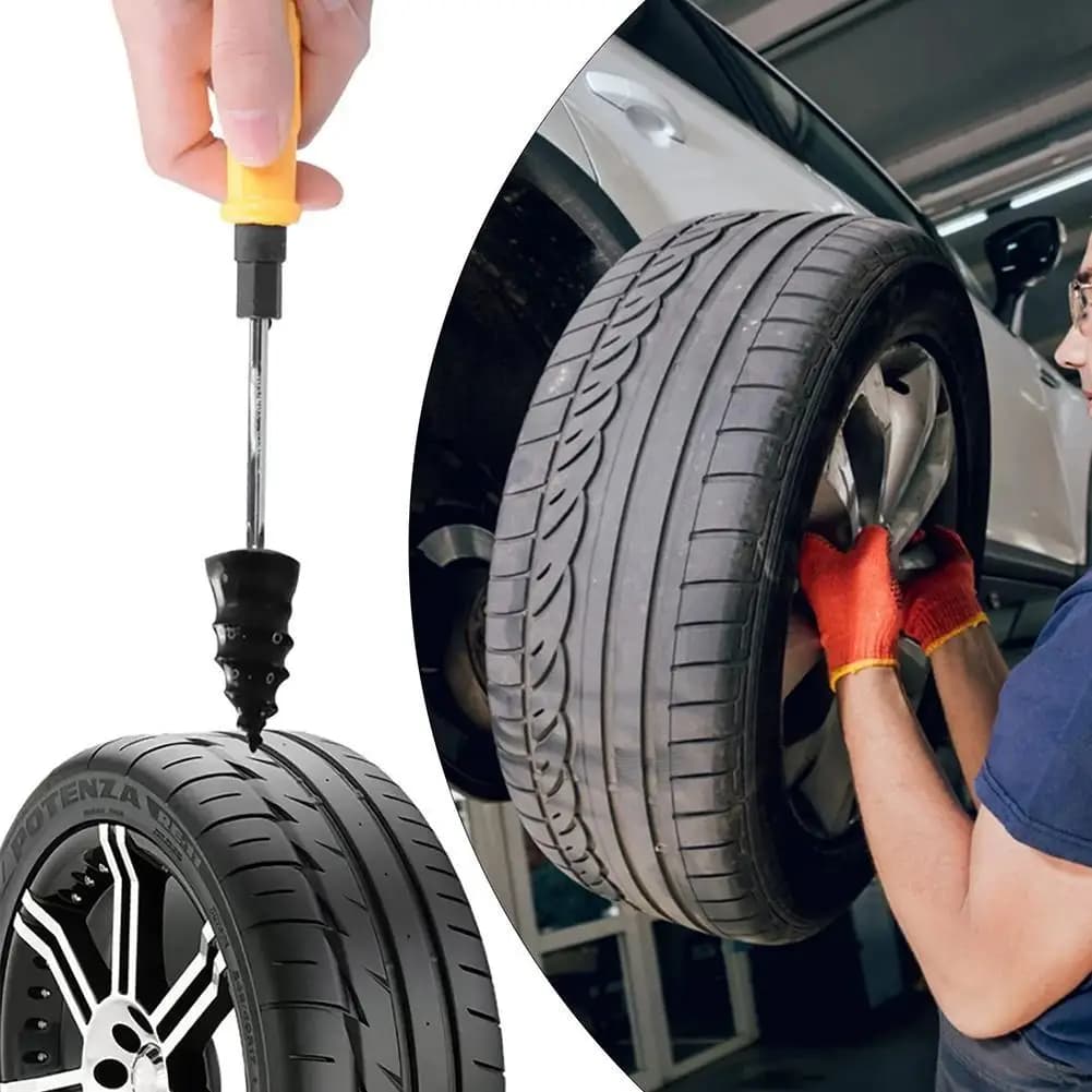 Chiodi in Gomma Universali per Riparazione Pneumatici Tubeless di Auto, Moto e Camion