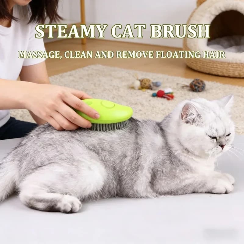 Accessori per la toelettatura degli animali domestici, pettine elettrico a spruzzo, spazzola in silicone per la depilazione, per gatti, cani, gattini, cuccioli e animali adulti
