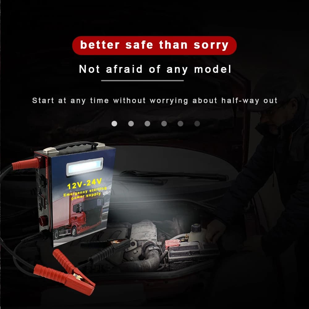 12V 24V Mini produttore Por Caricabatteria per auto Accumulatori e caricabatterie di riserva Amp Avviatore di emergenza per batteria per auto 4 in 1