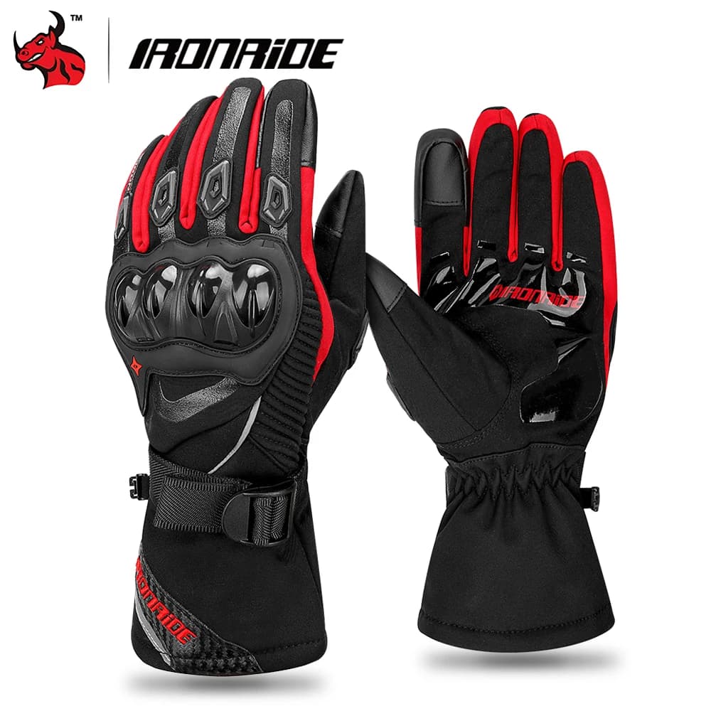 Guanti da moto Guanti da equitazione caldi antivento e antipioggia Guanti da moto nuovi riflettenti per tutte le dita con touch screen anticaduta