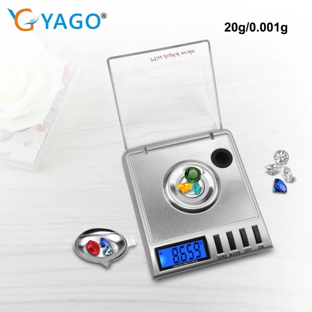 Nuovo 0.001-20g 0.001X20g Mini Digital Pocket Jewelry Diamond Weight Balance Digital Electronic Portable Balance Weight