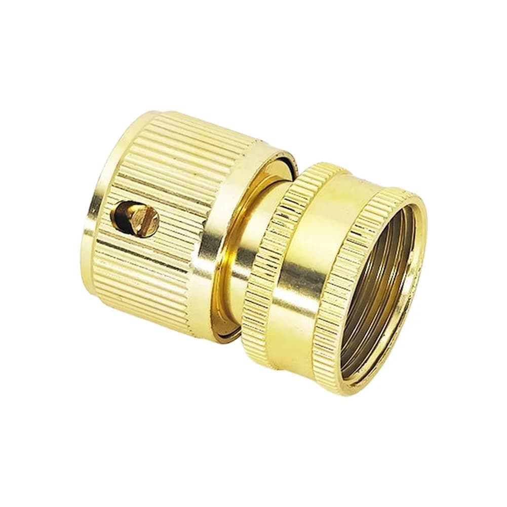 Connettore Rapido in Alluminio 3/4 per Tubo da Giardino, Adattatore per Rubinetto, Lavaggio Auto, Riparazione Tubi Irrigazione