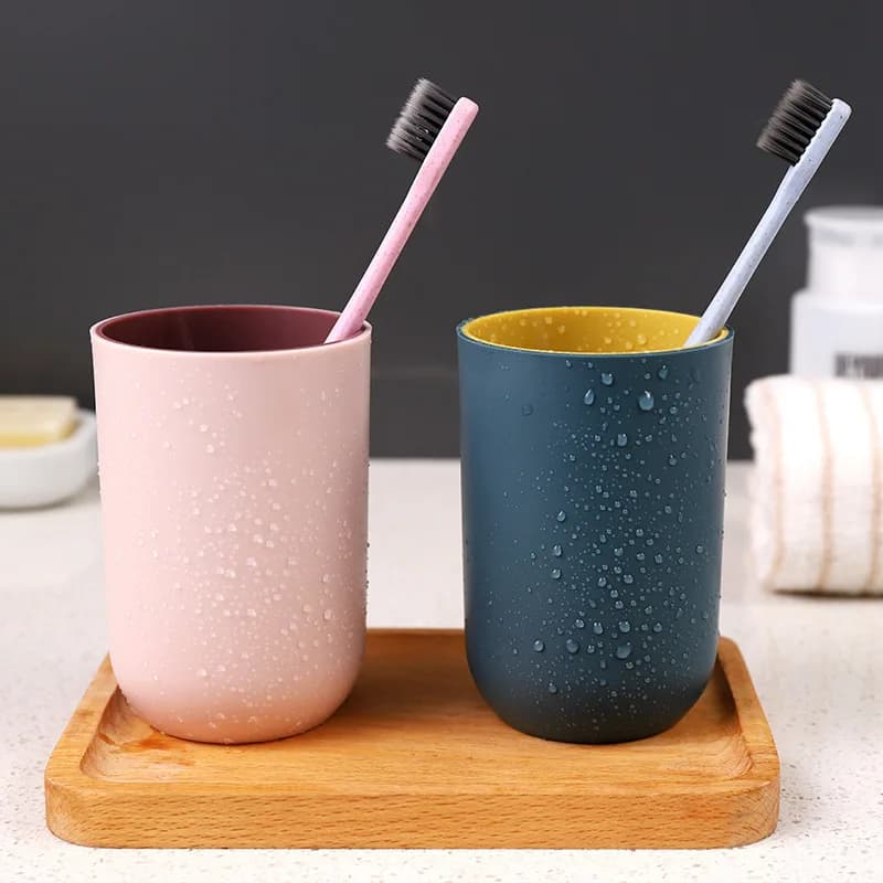 Portaspazzolino portatile, Tazza per spazzolino, facile da pulire, durevole, Conveniente, ordinato Portaspazzolino in plastica multifunzionale