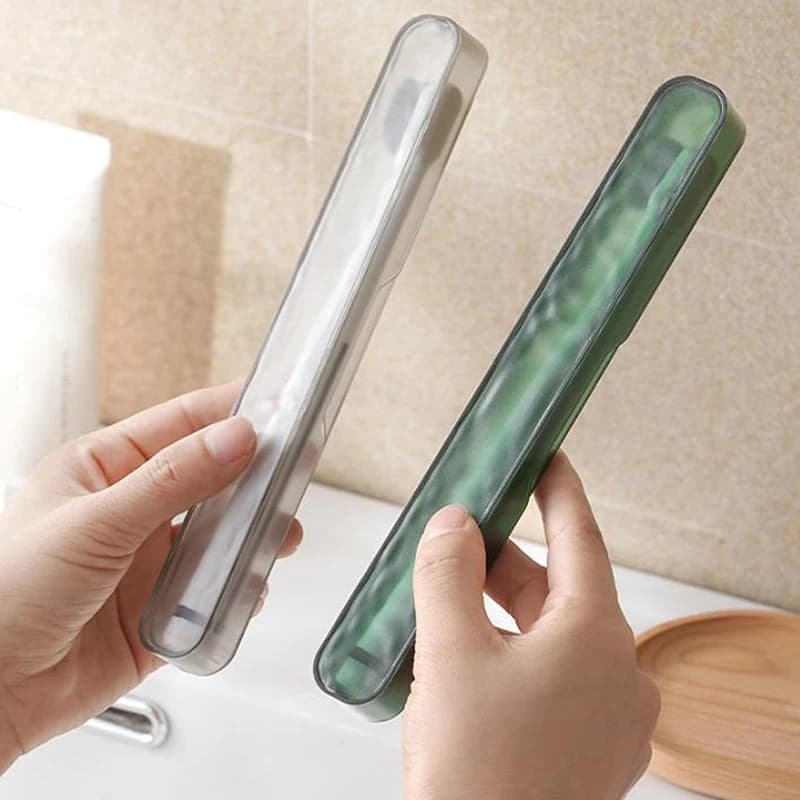 1PC Portable Toothbrush Holder Box Outdoor Travel Camping Toothbrush Storage Organizer Case Bathroom Accessories.~