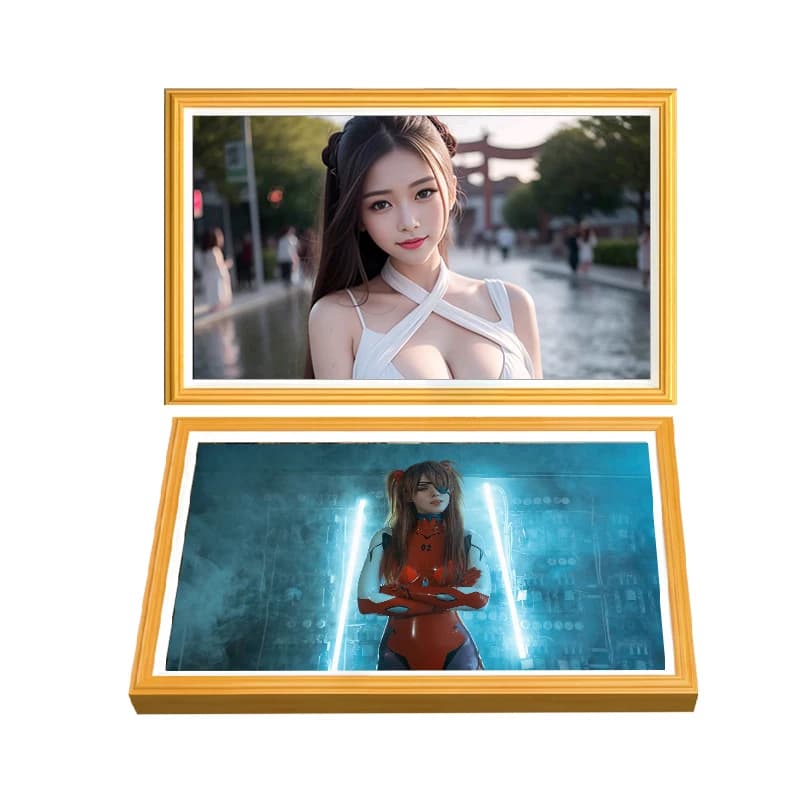 32 43 55 65 75 Inch Latest Design Large NFT Art Photo Digital Collection Display Screen LCD Motion Video NFT Art Frame with Usb