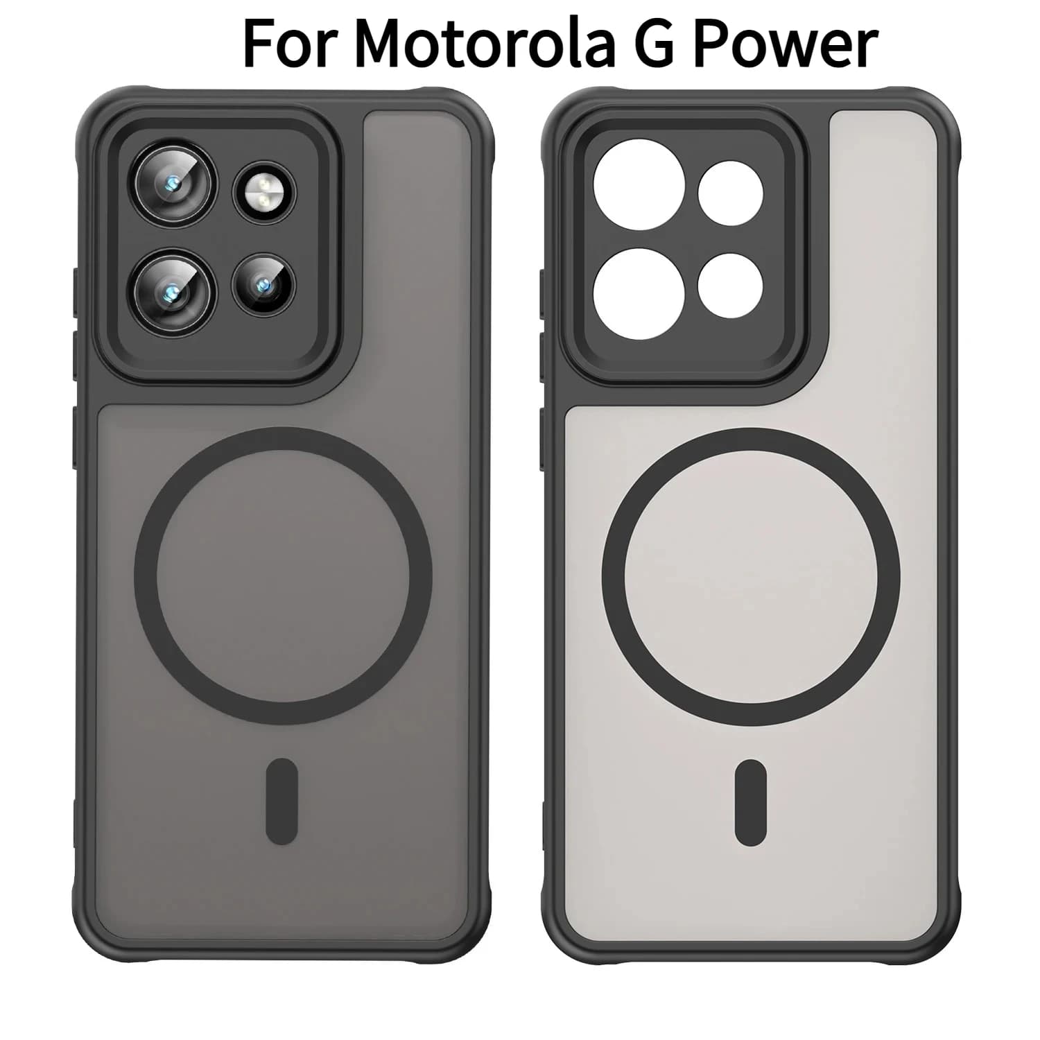 Cover Trasparente Opaca Satinata per Magsafe per Motorola G Power Play Edge 70 50 60 Neo Pro X70 Air G57, Custodia Protettiva per Ricarica Wireless