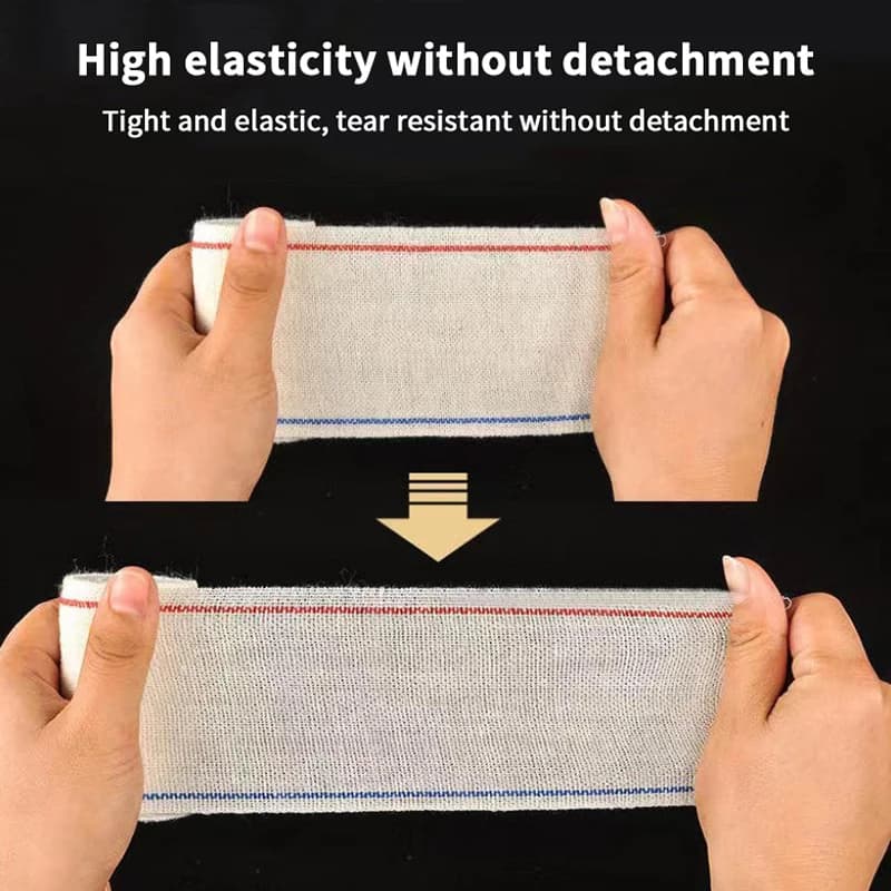 1 rotolo di benda elastica a compressione con ganci, nastro di supporto sportivo per caviglia, polso, braccio, gamba, pronto soccorso, 7,5 cm x 4,5 m