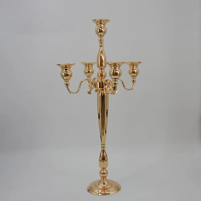 Romantic Wedding Gold Candelabra Centerpieces Stand Candle Holder Event Wedding Decors