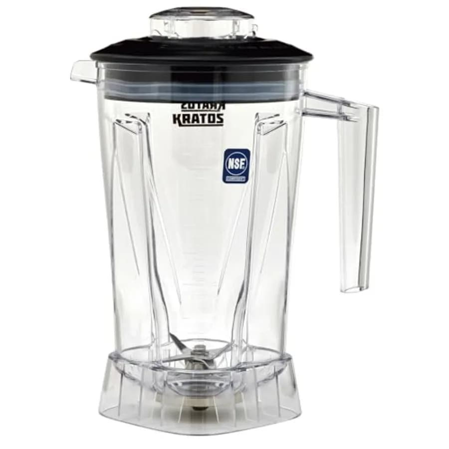 64 ounces BPA-free durable plastic blender for commercial level blenders with high performance mixing in Juice Ki smoothing bars