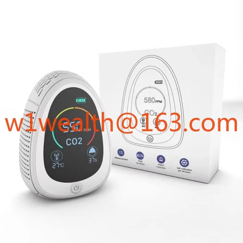 Smart Life Stand Along Combo Rilevatore di Co2 e Allarme Fumo antincendio Misuratore di Co2 NDIR 5 in 1 Rilevatore di Fumo Controller di Co2 PM2.5 TVOC