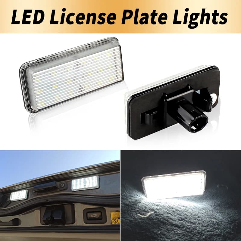 2 pezzi senza errori Canbus numero LED per auto luce targa per Toyota Land Cruiser 100 200 Prado 120 Reiz 4D Mark X accessori