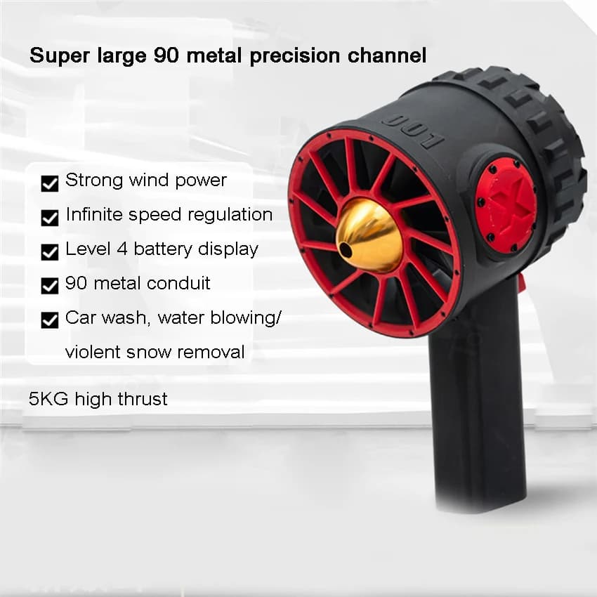 Violent Fan Palmare Violento 90MM Fan Hair Dryer Car Washing Water Blower Snow Removal Machine ABS + PETG Carbon Fiber