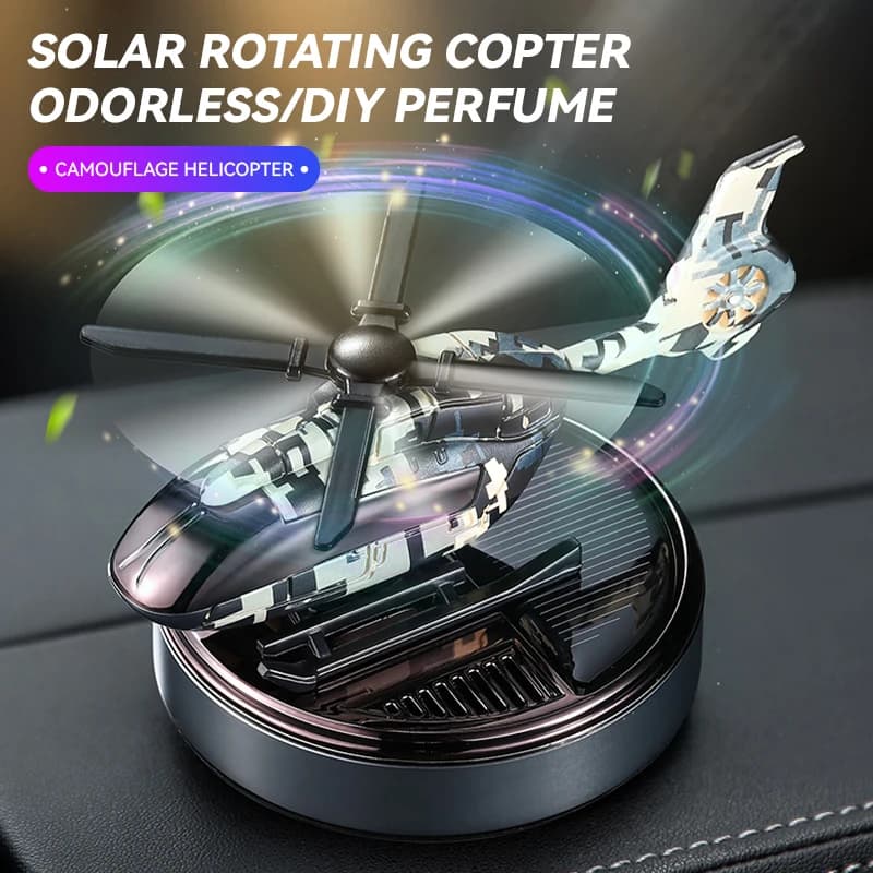 Do-it-yourself Scent Solar Energy Car Ornaments For Deodorant Helicopters Diffuser Decorations Of Men's Fragrance