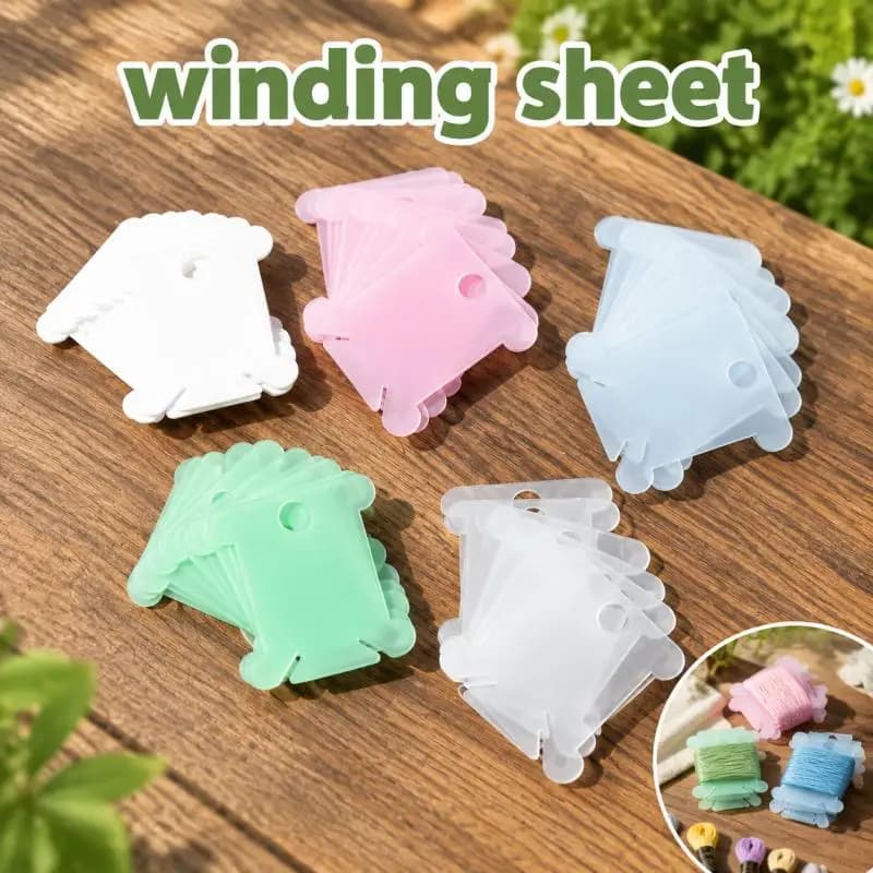 Plastic Embroidery Floss Bobbins Embroidery Floss Organizer for Cross Stitch Yarn Bobbin Winder for DIY Sewing Thread Storage