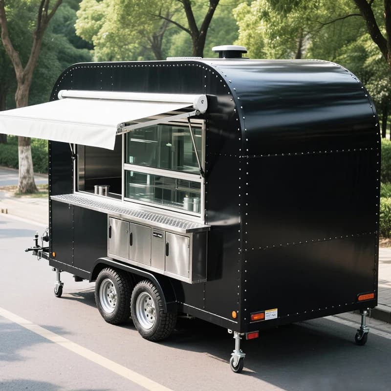 Nuovo gelato rimovibile per camion elettrico per alimenti in acciaio inossidabile con pannelli solari da cucina completi per ristoranti fast food