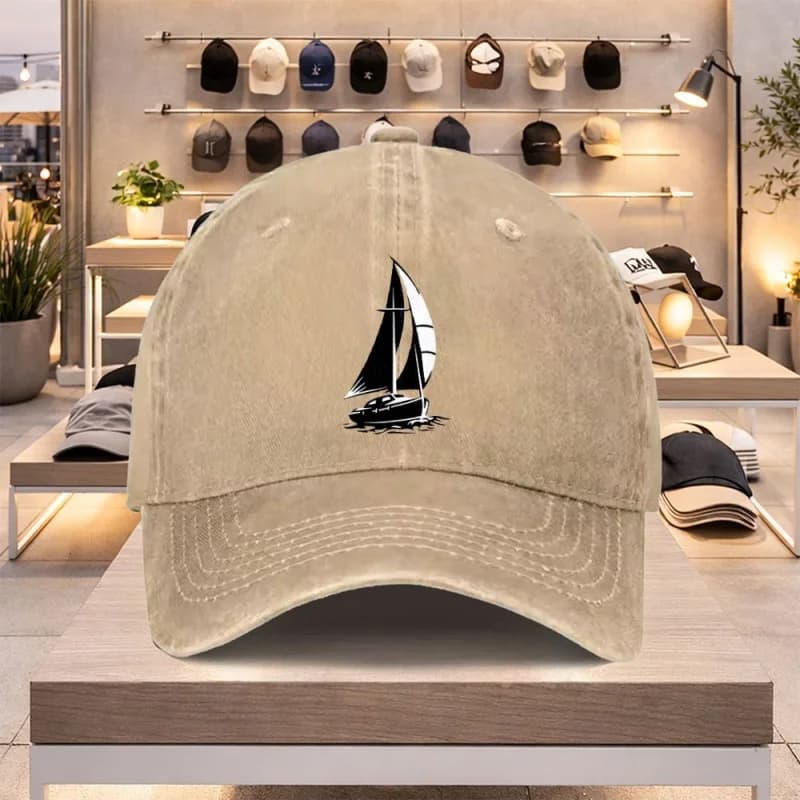 Sailboat Design Baseball Cap for Men and Women – Lightweight Adjustable Summer Hat