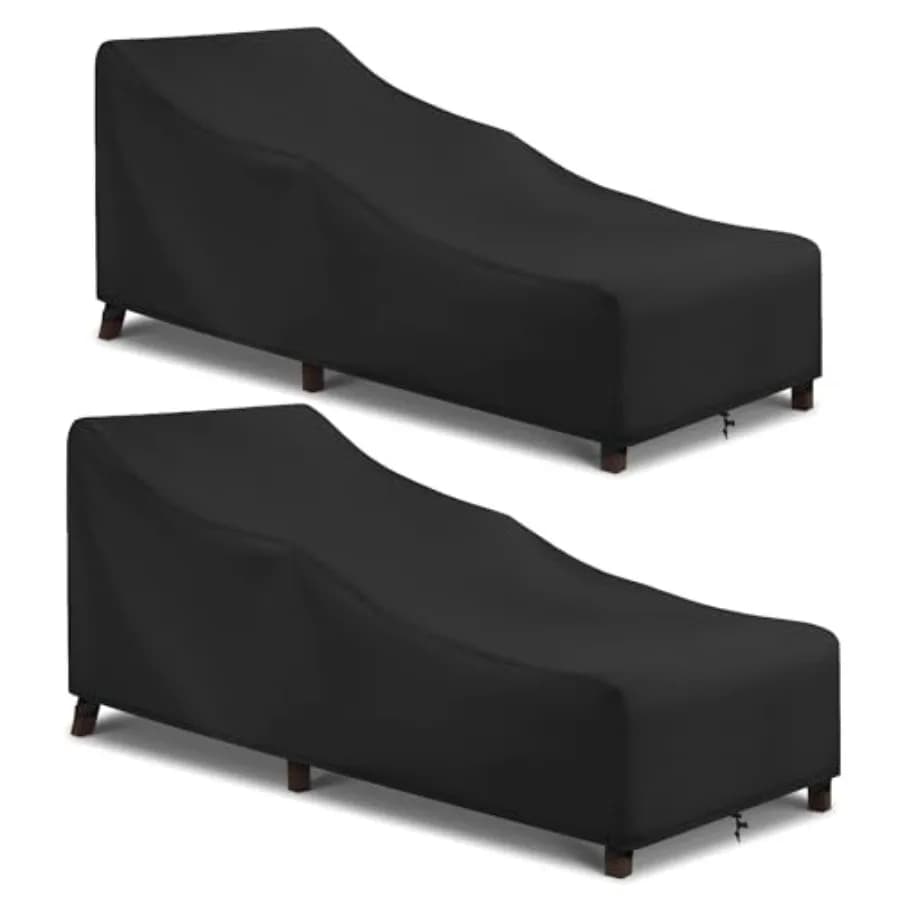 Covers for Outdoor Chairs, Pack of 2, Waterproof, for Chaise Longue from Patio, for Exterior Furniture and Stackable cushions from Exterior 76