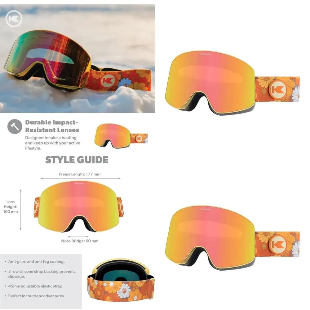 Occhiali da Sci/Snowboard Unisex con Rivestimento Antiabbagliamento e Protezione UV400