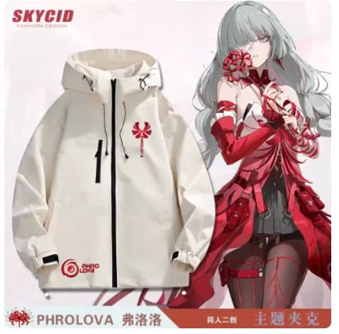 Felpa con Cappuccio Cosplay Anime Giapponese Wuthering Waves Phrolova, Giacca Larga Autunno Inverno per Uomo e Donna