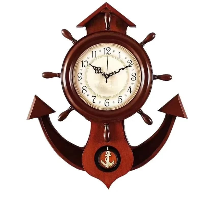 Grande orologio a pendolo da parete in legno, orologio silenzioso da soggiorno, orologio al quarzo da appendere a parete