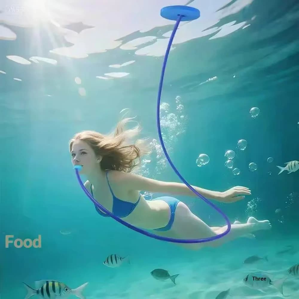 1PC Respiratore Completamente Asciutto con Tubo di Respirazione da 1/2 Metro per Immersione e Nuoto, Attrezzatura Subacquea per Uomini e Donne Adulti