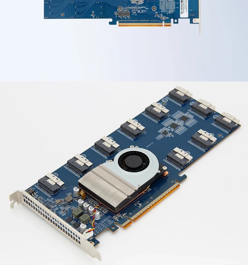 Scheda di Espansione Non Split PLX88096 PCIe 4.0X16 per Scheda Grafica Esterna e Disco Rigido, Interfaccia 8654 Supporta X16/X8/X4 per GPU SSD U.2/M.2