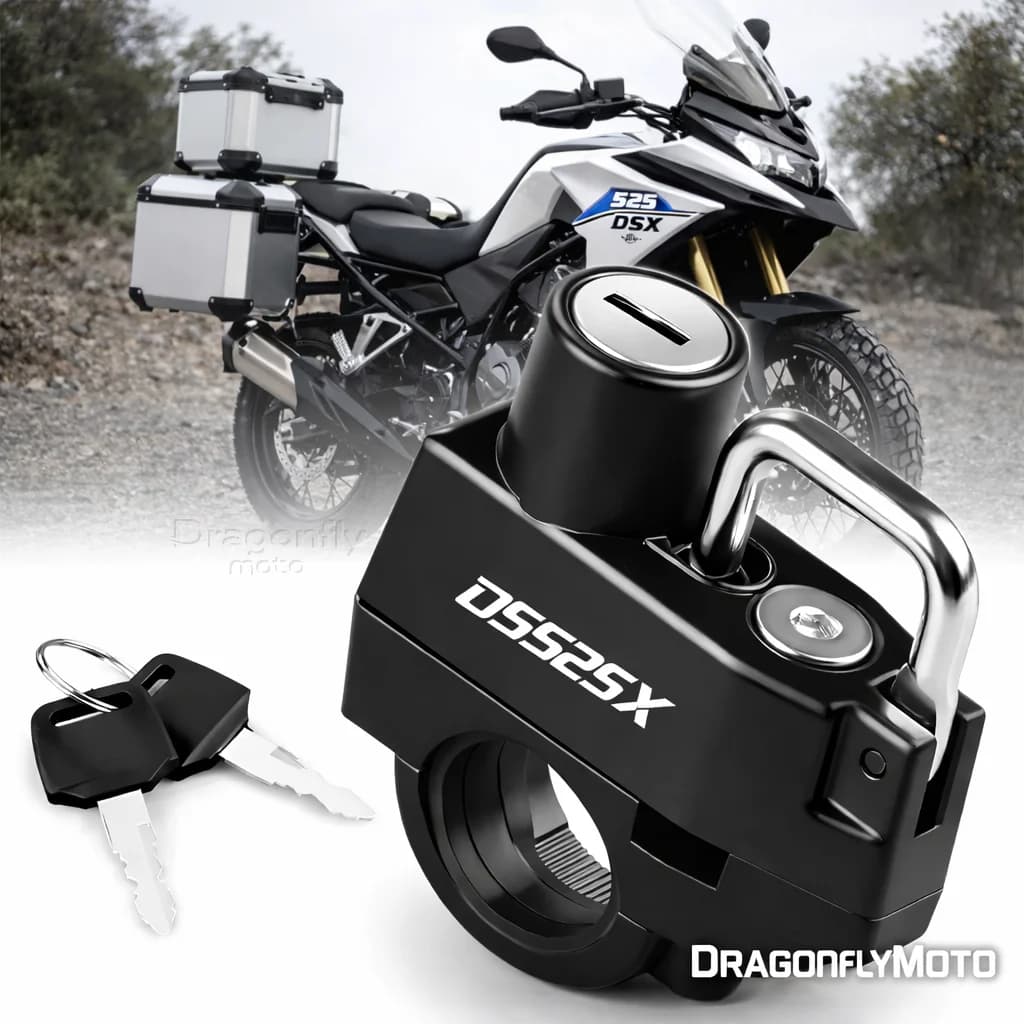 Lucchetto Antifurto per Casco Moto VOGE 525 DSX DSX525 DS 525X, Dispositivo di Bloccaggio Antiruggine