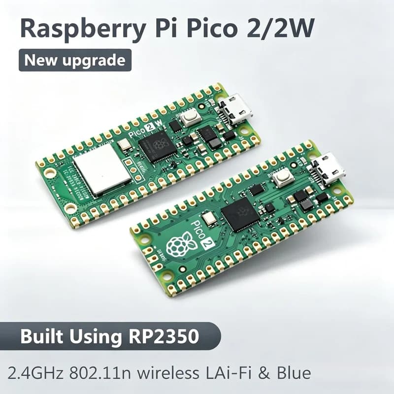 Raspberry Pi Pico 2 / 2W / 2WH/ 2H Development Board Integrated Use RP2350 USB A2.4 GHz 802.11n Wireless LAN and BT 5.2