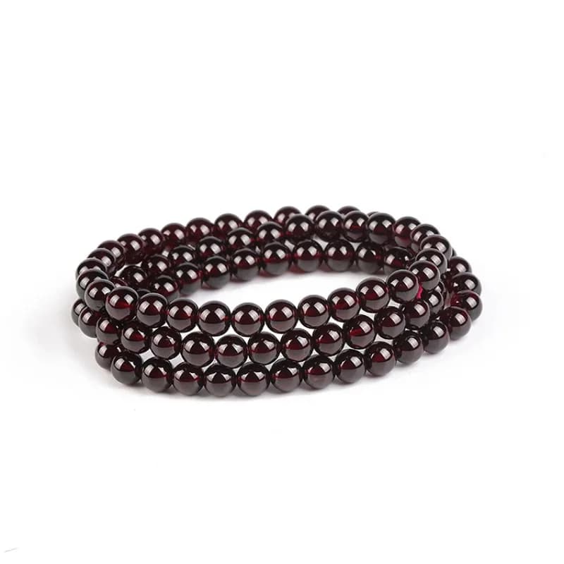 Natural Garnet Bracelet Three Wrap Purple Tooth U Garnet Bracelet for Women Fashion Lucky Healing Jewelry Gifts