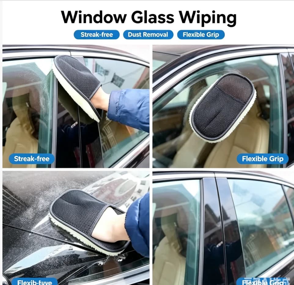 Car Styling Soft Car Wash Cleaning Glove Cleaning Brush Motorcycle Washer Care Products Automotive Cleaning Cloth Towel