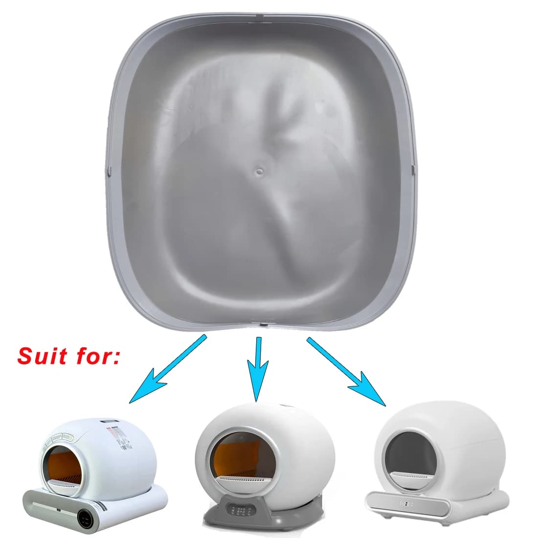 Tonepie Accessori per lettiera automatica per gatti Tappetino in silicone Tappetino per lettiera per gatti