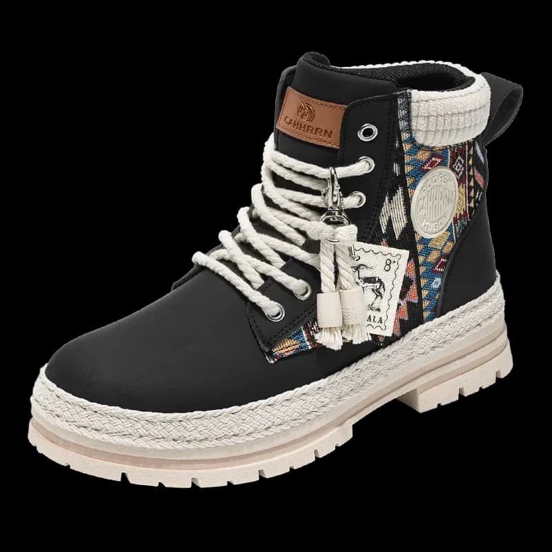 High-top casual sneakers Men's breathable non-slip fashion motorcycle ankle boots men's motorcycle naked boots