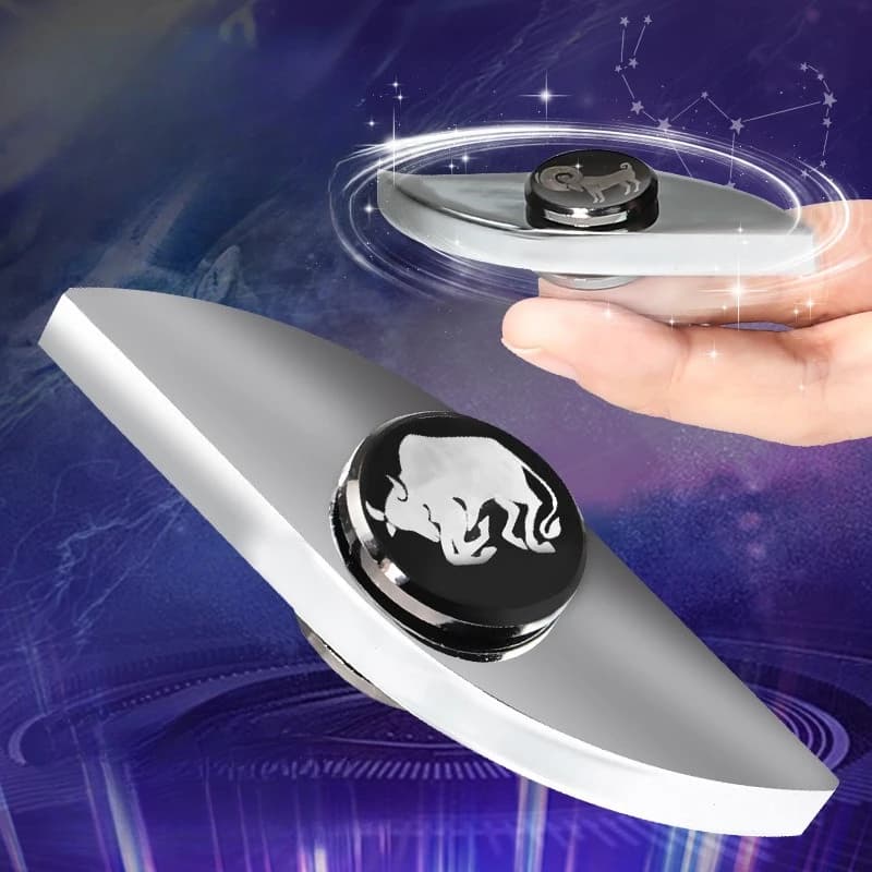 L'occhio del potere Segni zodiacali Fidget Spinner Roller Trottola Punta Giroscopio Alleviare lo stress Riducendo i giocattoli Antistress Decompressione