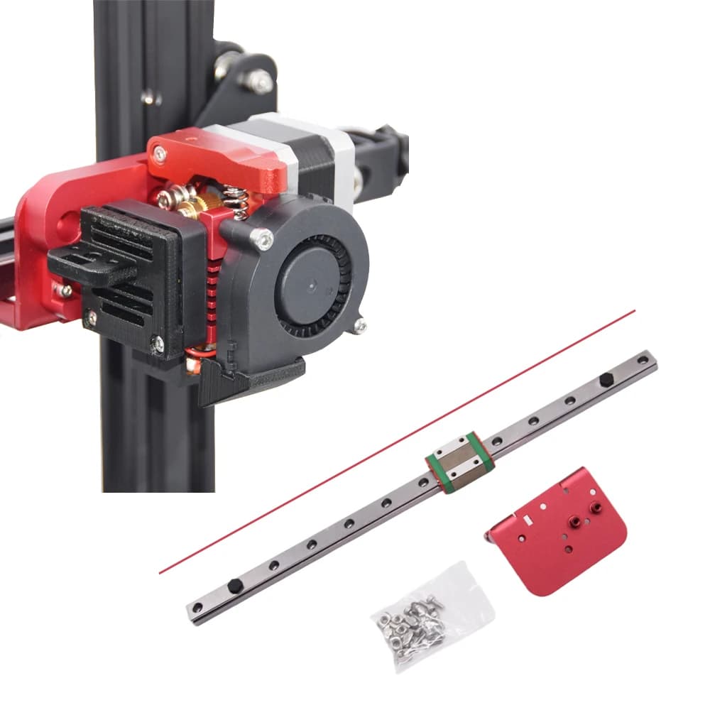 Kit di scorrimento per guida lineare Kit di sostituzione alimentatore a trasmissione diretta per estrusore MK8 per parti del telaio della stampante 3D Ender 3 Ender-3Pro/CR10/CR10s