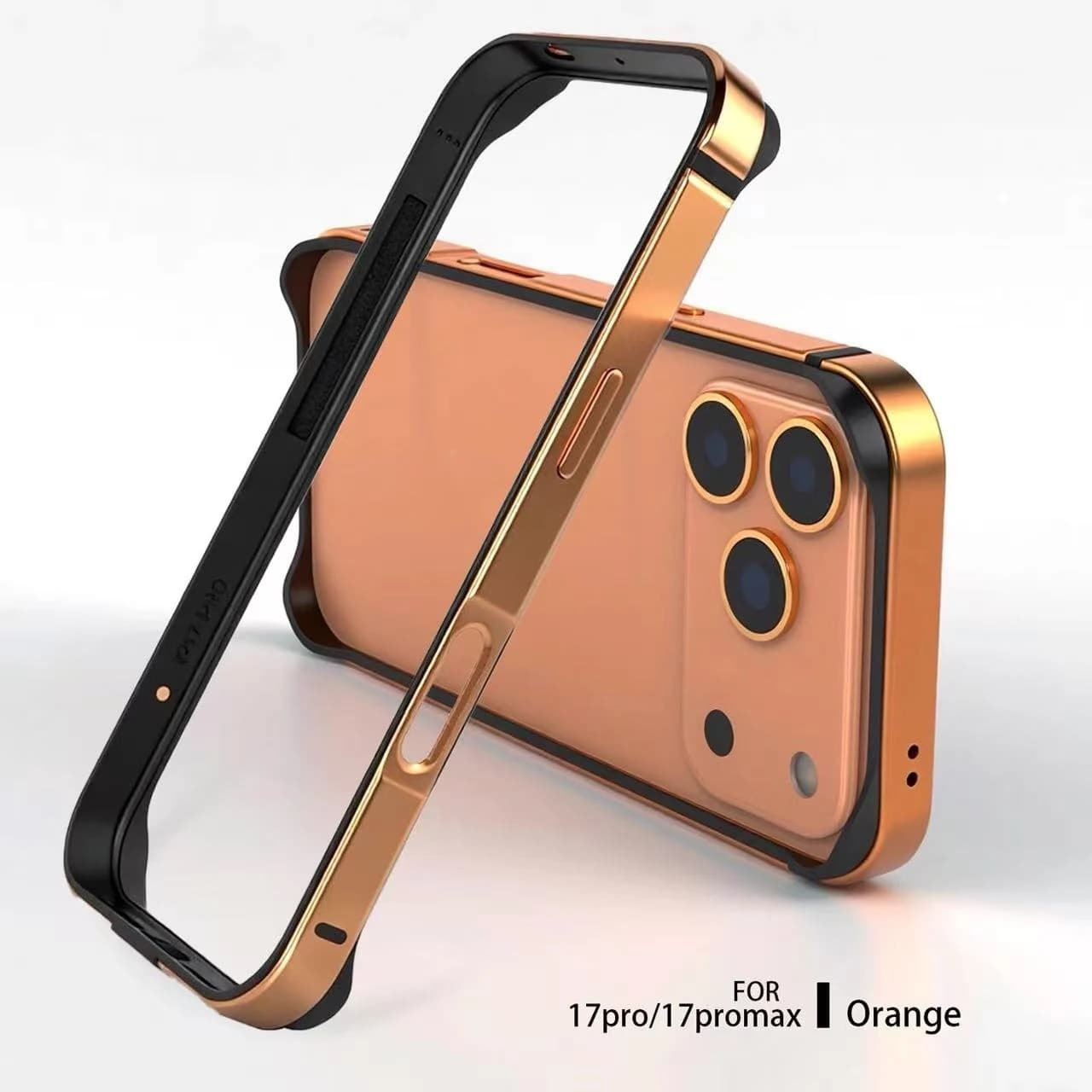 Per iPhone 17 Pro Max 17Air Custodia protettiva in metallo di lusso con telaio in lega di alluminio Cover per telefono Fodera in silicone morbido antiurto