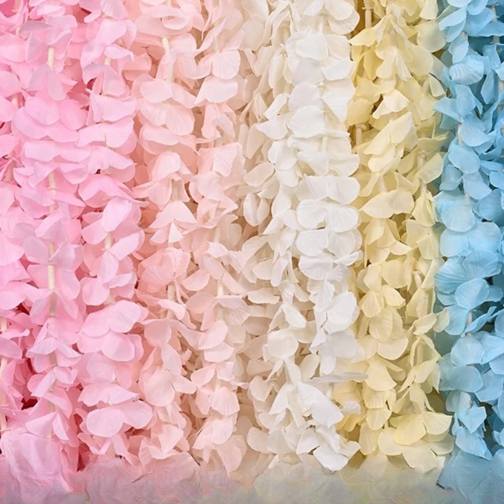 Ghirlanda di glicine di orchidea artificiale da 39 pollici, fiori pendenti finti, vite per forniture per decorazioni per hotel, soffitto ad arco nuziale