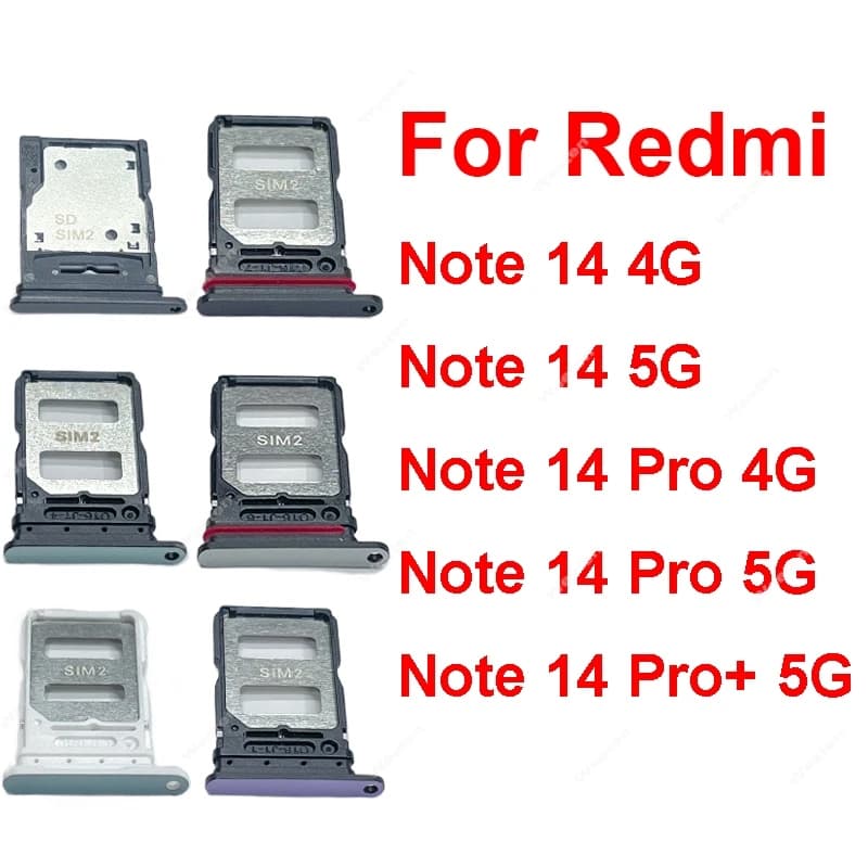 Lettore di schede SIM Supporto per slot per schede SIM Parti di ricambio per riparazione per Xiaomi Redmi Note 14 Note 14 Pro Note 14 Pro + Plus 5G